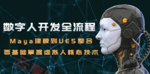 数字人开发全流程：Maya建模到UE5整合，零基础掌握虚拟人核心技术-云享网创