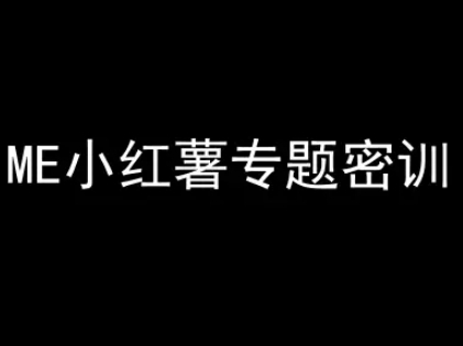 ME小红薯专题密训-小红书电商教程-云享网创