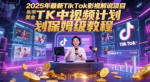 2025年最新TikTok影视解说项目，新手也能挣美金，TK中视频计划保姆级教程-云享网创