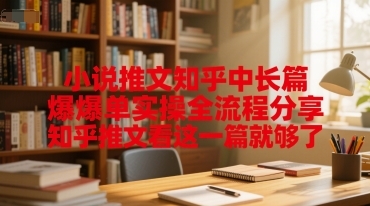 小说推文知乎中长篇爆单实操全流程分享，知乎推文看这一篇就够了-云享网创