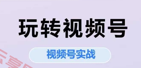 玩转视频号，视频号实战系列课-云享网创