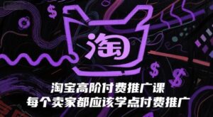 淘宝高阶付费推广课,每个卖家都应该学点付费推广-云享网创
