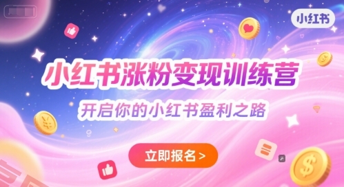小红书涨粉变现训练营，开启你的小红书盈利之路-云享网创