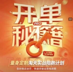 淘宝开单秘籍PRO，量身定制淘天实战陪跑计划，告别做店迷茫、快速突破运营瓶颈期(更新6月)-云享网创