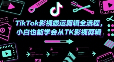 TikTok影视搬运剪辑全流程，小白也能学会从TK影视剪辑-云享网创