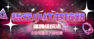 悟空小红书拉新，保姆级玩法，小白也能日入四位数-云享网创