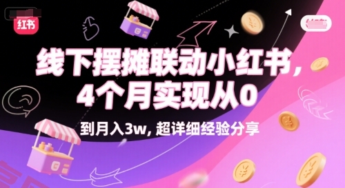 线下摆摊联动小红书，4 个月实现从 0 到月入3w，超详细经验分享-云享网创