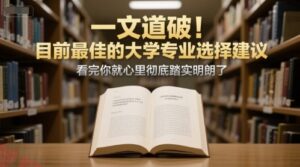 付费文章:一文道破!目前最佳的大学专业选择建议,看完你就心里彻底踏实明朗了-云享网创