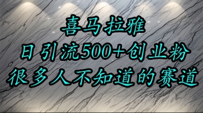 喜马拉雅，小而精的流量赛道，日进500+精准创业粉-云享网创