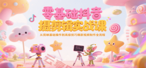 零基础抖音短视频拍摄剪辑实战课，从剪映基础操作到高级技巧爆款视频制作全流程-云享网创