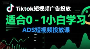 Tiktok短视频广告投放，适合0-1小白学习ADS短视频投放课-云享网创