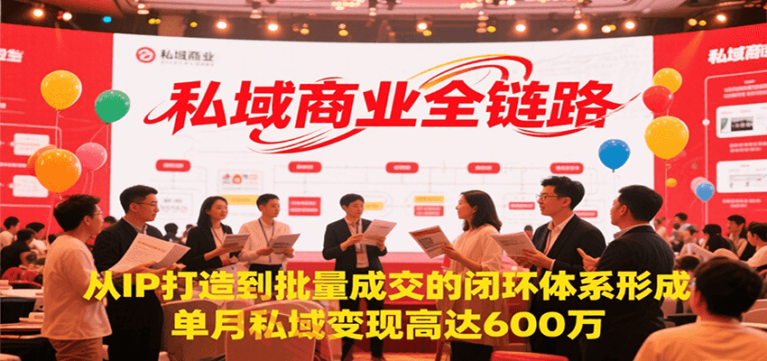 私域商业全链路，从IP打造到批量成交的闭环体系形成，单月私域变现600万-云享网创