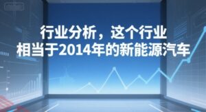 付费文章：行业分析，这个行业，相当于2014年的新能源汽车-云享网创