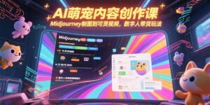 AI萌宠内容创作课，Midjourney制图到可灵视频，数字人带货玩法-云享网创