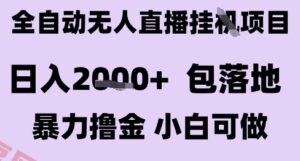 最新全自动抖音无人直播挂G项目,日入2k+ 包落地暴力撸金,小白可做【揭秘】-云享网创