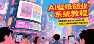 AI壁纸创业系统教程，零成本打造高转化壁纸产品，实现从创意到变现的完整闭环-云享网创