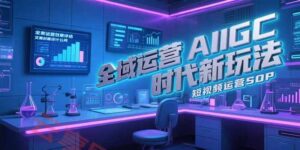 全域运营AIGC时代新玩法,文案封面设计公式,短视频运营SOP-云享网创