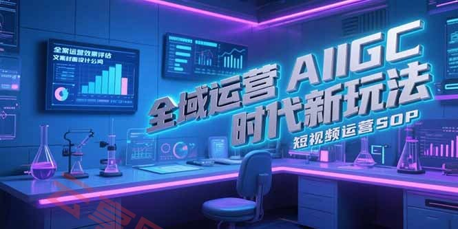 全域运营AIGC时代新玩法，文案封面设计公式，短视频运营SOP-云享网创