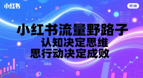 小红书流量野路子，认知决定思维，思维决定行动，行动决定成败-云享网创