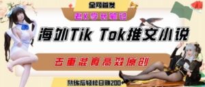 海外tiktok小说推文暴力项目,高停留率,高转化率,上手后一天搞顿饭钱不是问题-云享网创