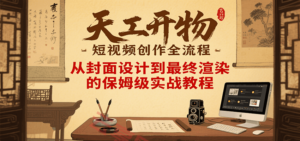 天工开物短视频创作全流程,从封面设计到最终渲染的保姆级实战教程-云享网创