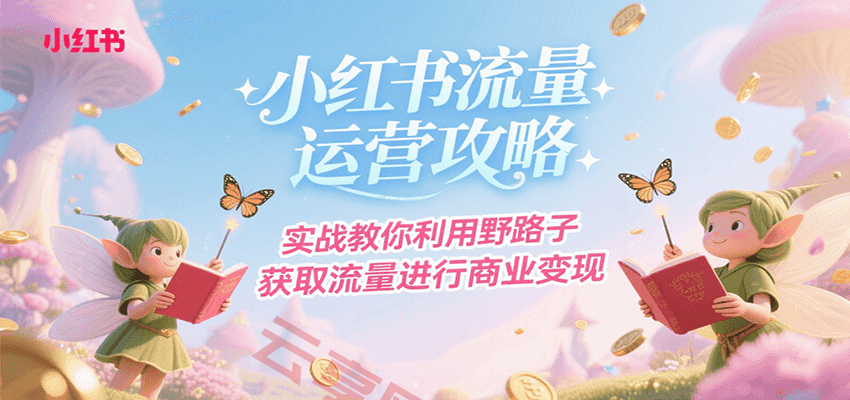 小红书流量运营攻略，实战教你利用野路子获取流量进行商业变现-云享网创