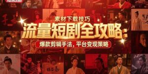 流量短剧全攻略：素材下载技巧，爆款剪辑手法，平台变现策略-云享网创