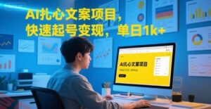 AI扎心文案项目，快速起号变现，单日1k+-云享网创