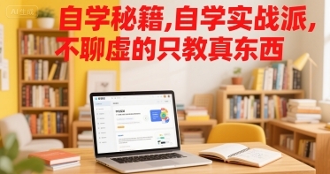 自学秘籍，自学实战派，不聊虚的只教真东西-云享网创