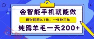 2025年零撸手机项目，二十秒一单，纯薅羊毛，一天200+做就有【揭秘】-云享网创