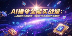 AI指令全能实战课：从基础概念到高级功能，实现工作效率和创造力双重提升-云享网创