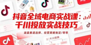 抖音全域电商实战课：千川投放实战技巧，涵盖赛道选择、经营策略制定/等等-云享网创