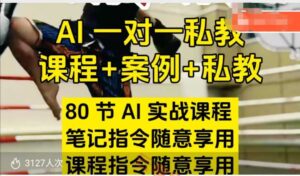 AI指令实战课，课程+案例，80节AI实战课程，笔记指令随意享用，课程指令随意享用(更新7月)-云享网创