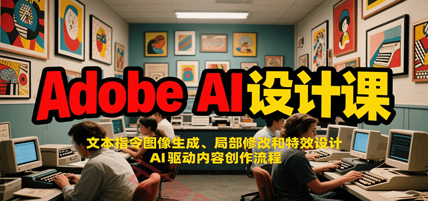 Adobe AI设计课：文本指令图像生成、局部修改和特效设计，AI驱动内容创作流程-云享网创