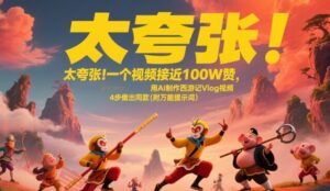 太夸张！一个视频接近100W赞，用AI制作西游记Vlog视频，全流程拆解来了(附万能提示词)-云享网创