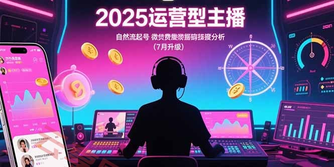 2025运营型主播：自然流起号，微付费投放技巧，罗盘数据深度解析(7月更新-云享网创