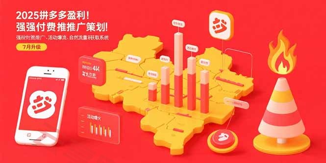 2025拼多多盈利地图：强付费推广策略/活动爆流/自然流量获取系统(7月更新-云享网创