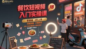 餐饮短视频入门实操课,引爆同城流量,打爆单店-云享网创