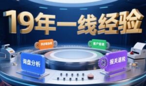 2025年入局外贸必看课程，系统拆解B2B全流程(询盘分析-客户背调-供应链协同-报关退税)-云享网创