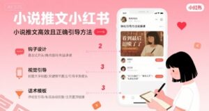 小说推文小红书高转化引导方法实操课，小说推文高效且正确引导方法-云享网创