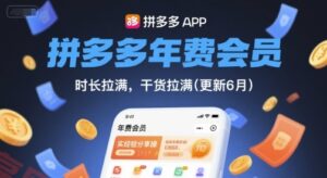 拼多多年费会员,实经验分享操,时长拉满,干货拉满(更新8月)-云享网创