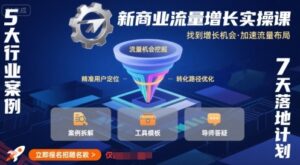 新商业流量增长实操课，找到增长机会，加速流量布局-云享网创