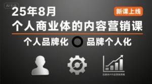 个人商业体的内容营销课25年8月，个人品牌化，品牌个人化，自媒体ip内容营销策略-云享网创