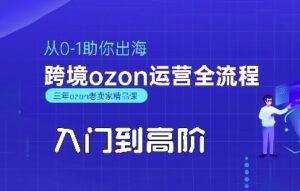OZON入门到高阶全流程，从0-1助你出海，跨境ozon运营全流程-云享网创