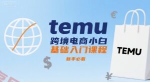temu跨境电商小白基础入门课程，新手必看-云享网创