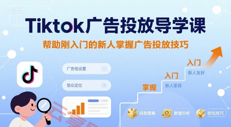 Tiktok广告投放导学课，帮助刚入门的新人掌握广告投放技巧-云享网创