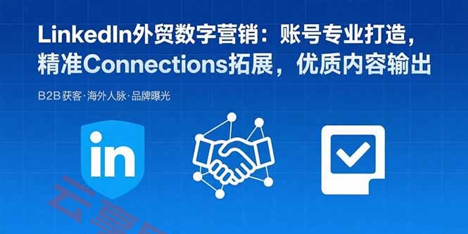 LinkedIn外贸数字营销：账号专业打造，精准Connections拓展，优质内容输出-云享网创