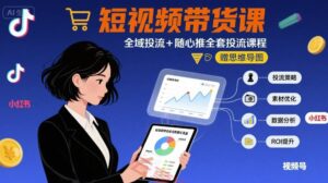 最新短视频带货课，全域投流+随心推全套投流课程+思维导图-云享网创