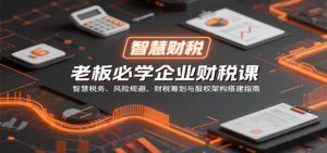 老板必学企业财税课：智慧税务、风险规避、财税筹划与股权架构搭建指南-云享网创