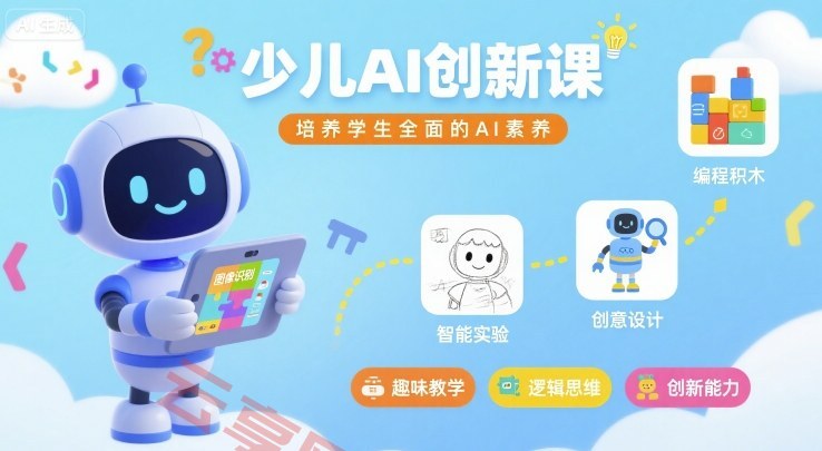 少儿AI创新课，培养学生全面的AI素养-云享网创